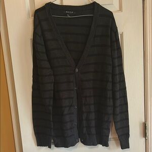 21men Black Cardigan Sweater